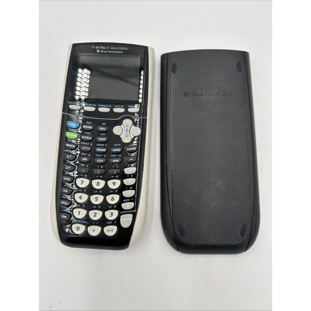 TI-84 Plus C Silver Edition Graphing Calculator new‎ battery, works well